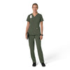 Force Cross-Flex Women's Flex Panel V-Neck Scrub Top Olive full scrub set
