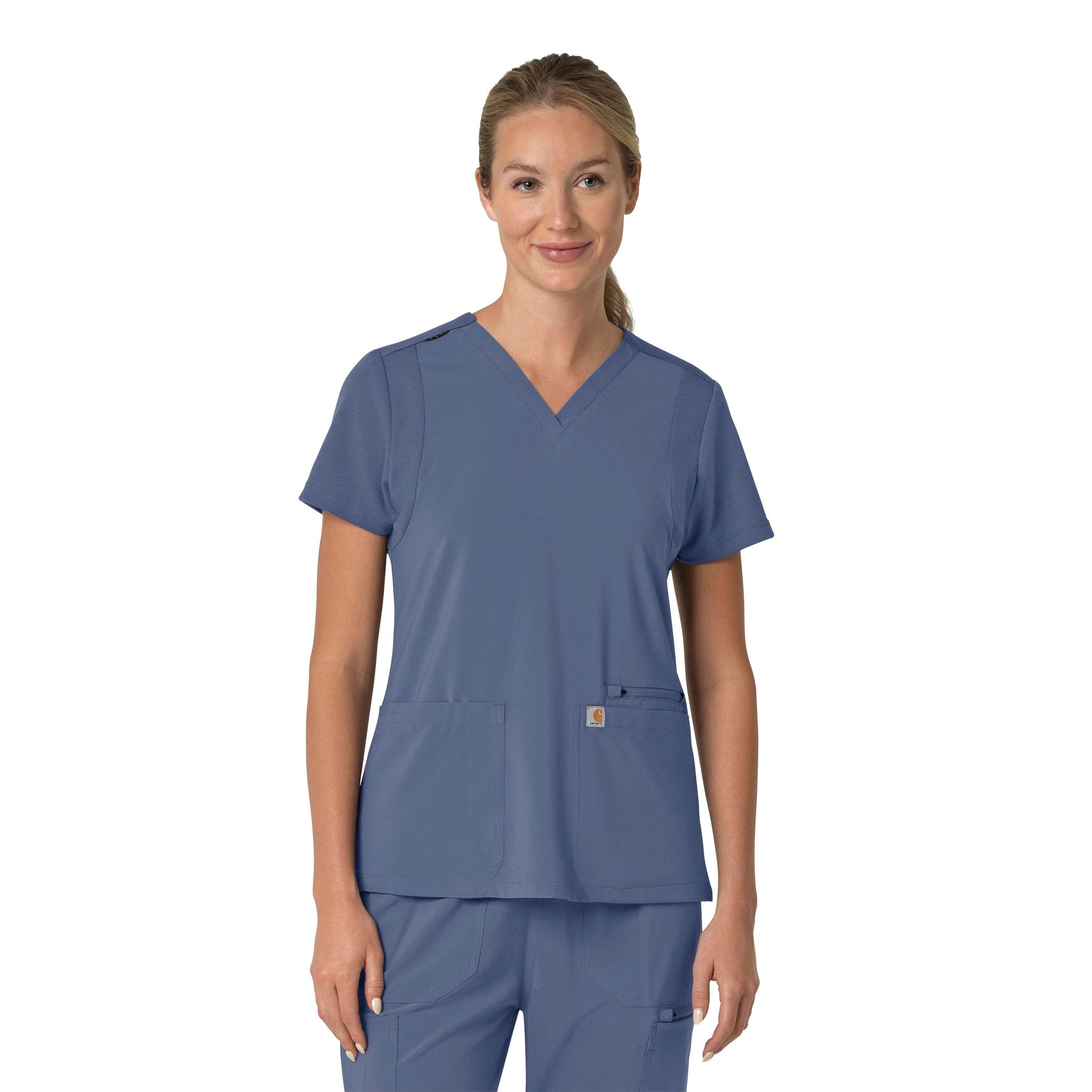 Force Cross-Flex Women's Flex Panel V-Neck Scrub Top Riverside