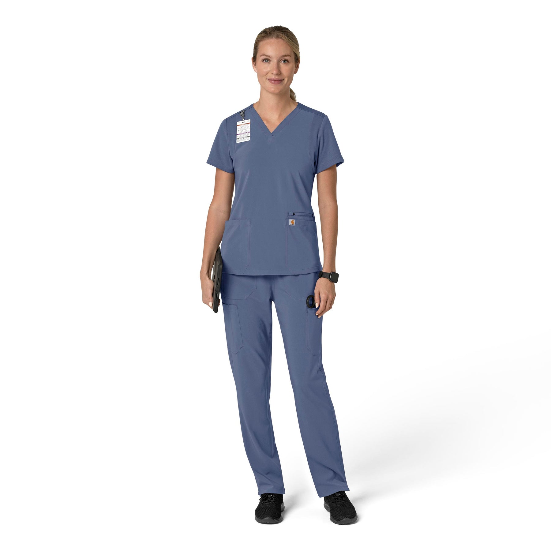 Force Cross-Flex Women's Flex Panel V-Neck Scrub Top Riverside full scrub set