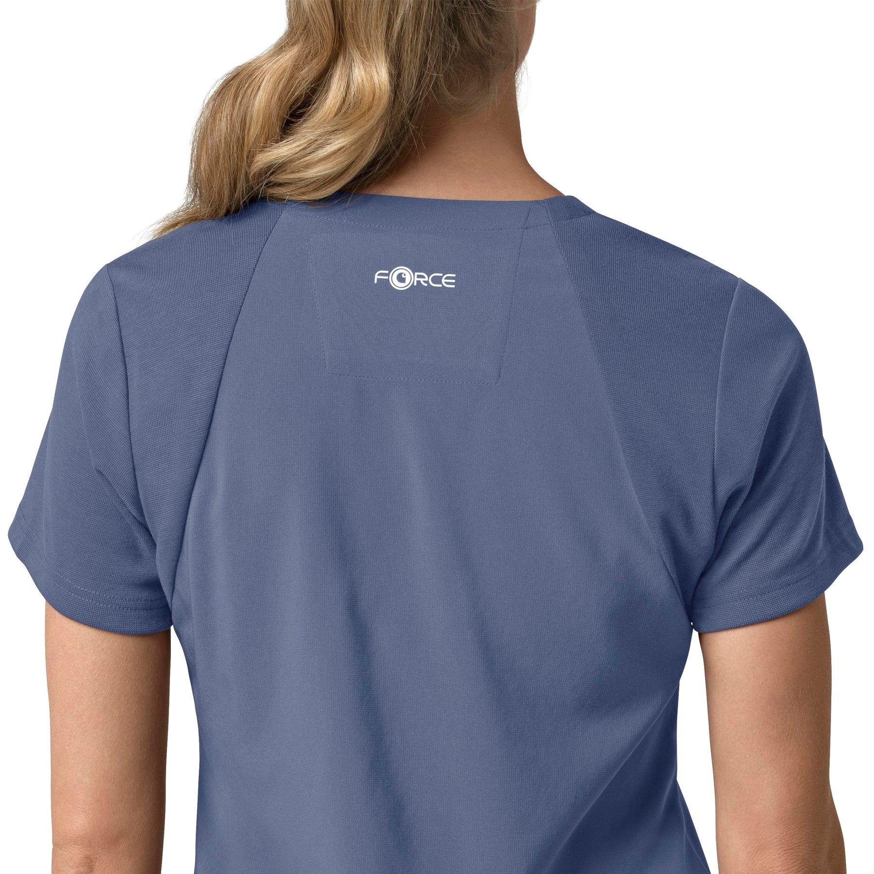 Force Cross-Flex Women's Flex Panel V-Neck Scrub Top Riverside side detail 2