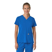 Carhartt Force Cross-Flex Womens Flex Panel V-Neck Scrub Top