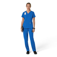 Force Cross-Flex Women's Flex Panel V-Neck Scrub Top Royal full scrub set