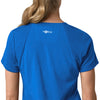 Force Cross-Flex Women's Flex Panel V-Neck Scrub Top Royal side detail 2