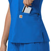 Force Cross-Flex Women's Flex Panel V-Neck Scrub Top Royal hemline detail