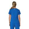 Force Cross-Flex Women's Flex Panel V-Neck Scrub Top Royal back view