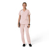 Force Cross-Flex Women's Flex Panel V-Neck Scrub Top Soft Rose full scrub set