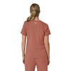 Force Cross-Flex Women's Flex Panel V-Neck Scrub Top Wildrose back view