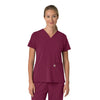 Force Cross-Flex Women's Flex Panel V-Neck Scrub Top Wine