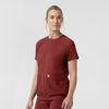 Force Cross-Flex Knit Women's Crew Neck Scrub Top Amber Terrain side view