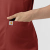 Force Cross-Flex Knit Women's Crew Neck Scrub Top Amber Terrain front detail