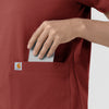 Force Cross-Flex Knit Women's Crew Neck Scrub Top Amber Terrain side detail 2