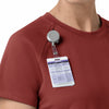 Force Cross-Flex Knit Women's Crew Neck Scrub Top Amber Terrain hemline detail