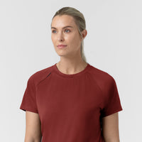 Force Cross-Flex Knit Women's Crew Neck Scrub Top Amber Terrain back detail