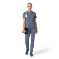 Carhartt Cross-Flex Knit Women's Crew Neck Scrub Top - Approaching Storm