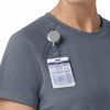 Cross-Flex Knits Knit Women's Crew Neck Scrub Top Approaching Storm hemline detail