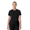 Force Cross-Flex Knit Women's Crew Neck Scrub Top Black