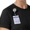 Force Cross-Flex Knit Women's Crew Neck Scrub Top Black hemline detail
