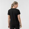 Force Cross-Flex Knit Women's Crew Neck Scrub Top Black back view