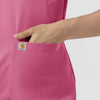 Force Cross-Flex Knit Women's Crew Neck Scrub Top Electric Fuschia front detail