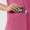 Force Cross-Flex Knit Women's Crew Neck Scrub Top Electric Fuschia side detail 1