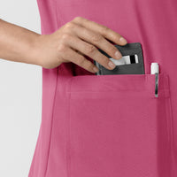 Force Cross-Flex Knit Women's Crew Neck Scrub Top Electric Fuschia side detail 1
