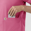 Force Cross-Flex Knit Women's Crew Neck Scrub Top Electric Fuschia side detail 2