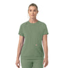 Force Cross-Flex Knit Women's Crew Neck Scrub Top Green Slate