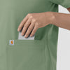 Force Cross-Flex Knit Women's Crew Neck Scrub Top Green Slate side detail 2