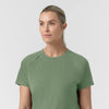 Force Cross-Flex Knit Women's Crew Neck Scrub Top Green Slate back detail