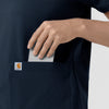 Force Cross-Flex Knit Women's Crew Neck Scrub Top Navy side detail 2