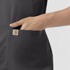 Force Cross-Flex Knit Women's Crew Neck Scrub Top Pewter front detail