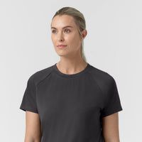 Force Cross-Flex Knit Women's Crew Neck Scrub Top Pewter back detail