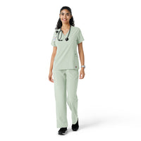 Force Cross-Flex Women's Knit Panel Scrub Top Big Sky full scrub set