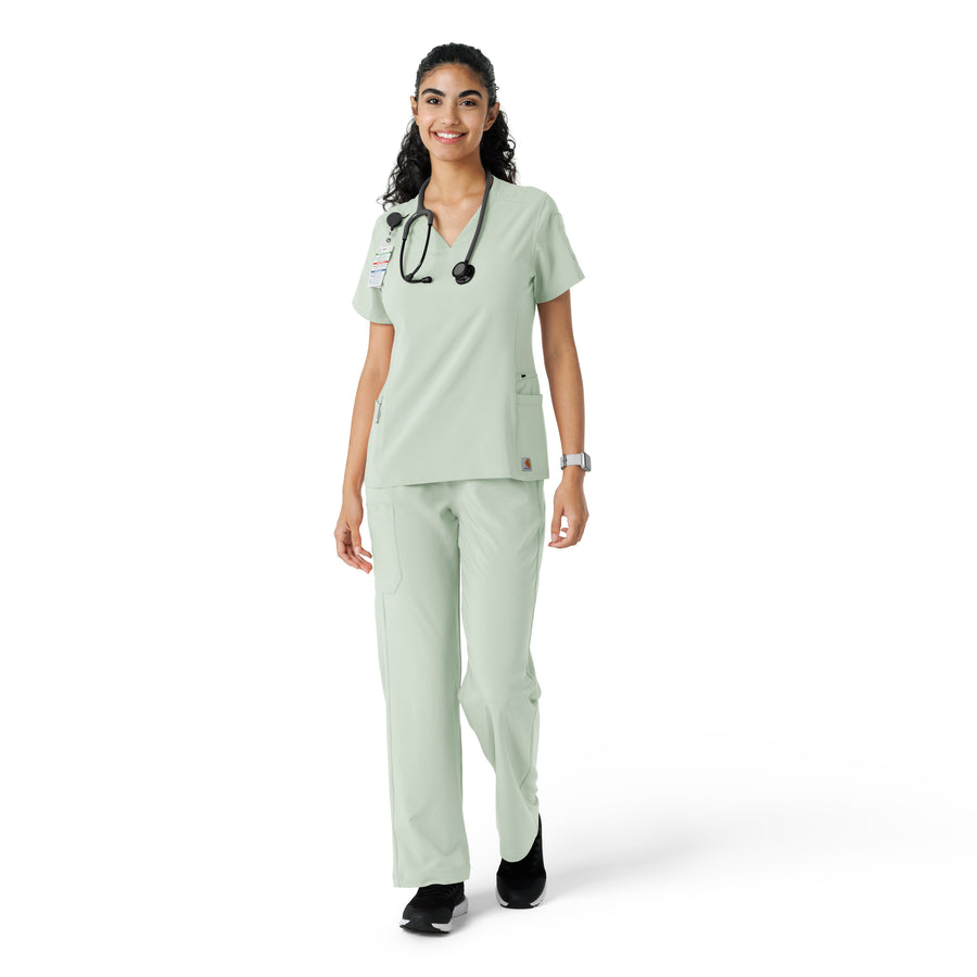 Force Cross-Flex Women's Knit Panel Scrub Top Big Sky full scrub set