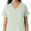 Force Cross-Flex Women's Knit Panel Scrub Top Big Sky front detail