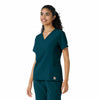 Force Cross-Flex Women's Knit Panel Scrub Top Caribbean side view