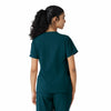 Force Cross-Flex Women's Knit Panel Scrub Top Caribbean back view