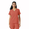 Force Cross-Flex Women's Knit Panel Scrub Top Dusty Cedar