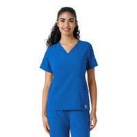 Force Cross-Flex Women's Knit Panel Scrub Top Royal