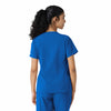 Force Cross-Flex Women's Knit Panel Scrub Top Royal back view