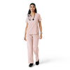 Force Cross-Flex Women's Knit Panel Scrub Top Soft Rose full scrub set