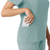 Force Cross-Flex Women's Knit Panel Scrub Top Summer Blue back detail