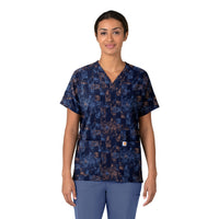 Carhartt Prints Women's Oversized V-Neck Scrub Top Charming Checks