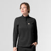 Cross-Flex Knits Knit Women's Long Sleeve Quarter Zip Scrub Top Black