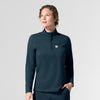 Cross-Flex Knits Knit Women's Long Sleeve Quarter Zip Scrub Top Navy