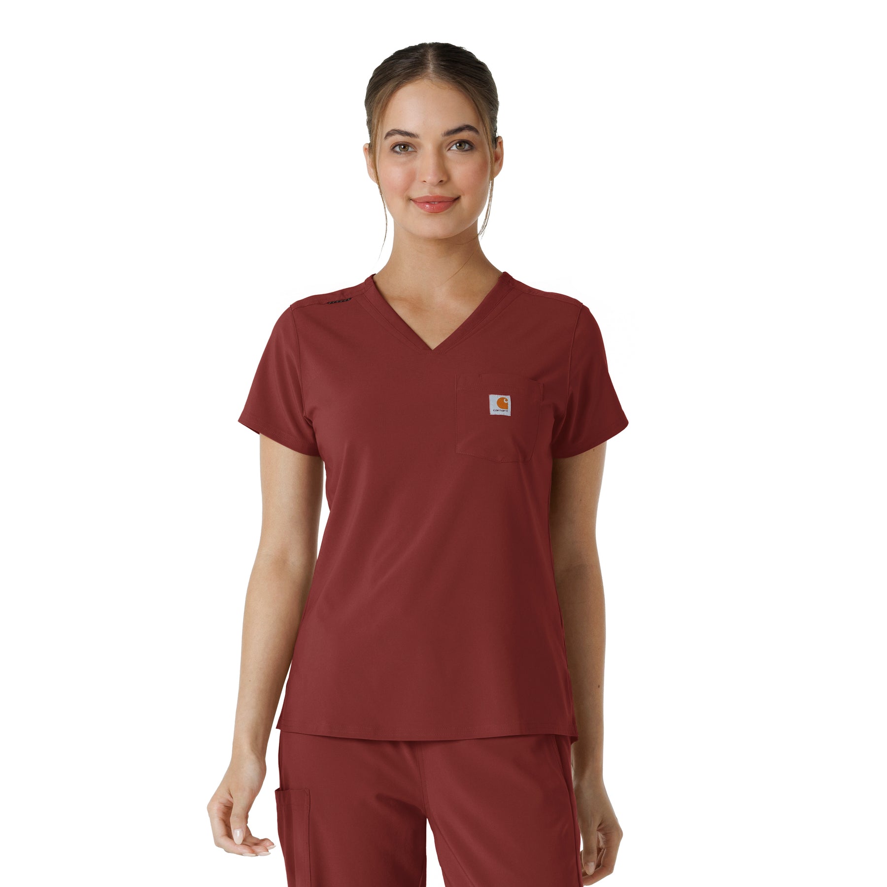Force Cross-Flex Women's Tuck-In Scrub Top Amber Terrain