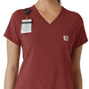 Force Cross-Flex Women's Tuck-In Scrub Top Amber Terrain side detail 1