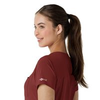 Force Cross-Flex Women's Tuck-In Scrub Top Amber Terrain back detail