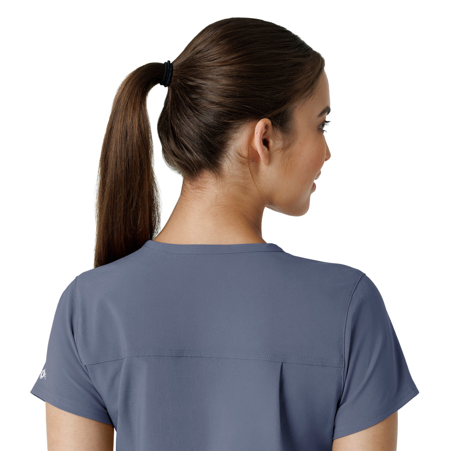 Carhartt Cross-Flex Women's Tuck-In Scrub Top - Approaching Storm