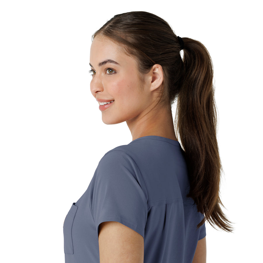 Carhartt Cross-Flex Women's Tuck-In Scrub Top - Approaching Storm